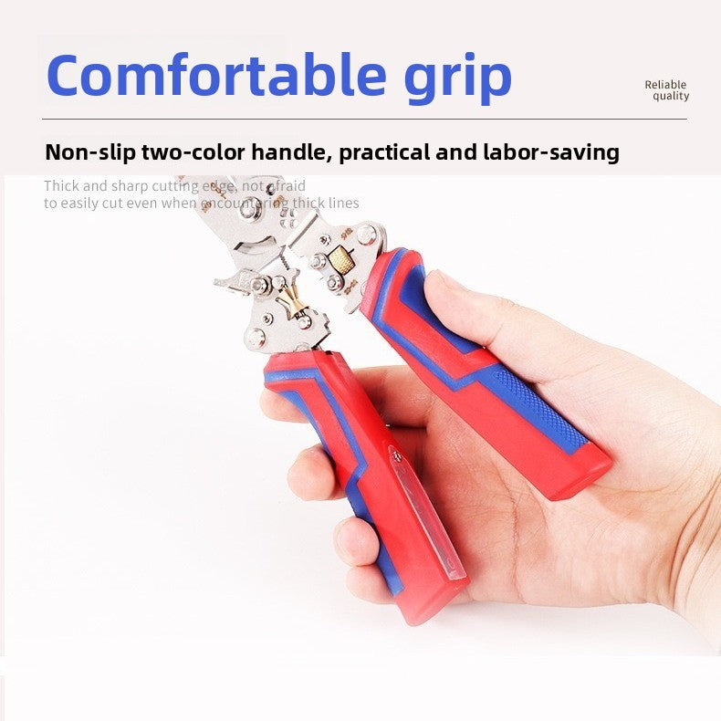 Multifunctional folding pen pliers and wire stripper